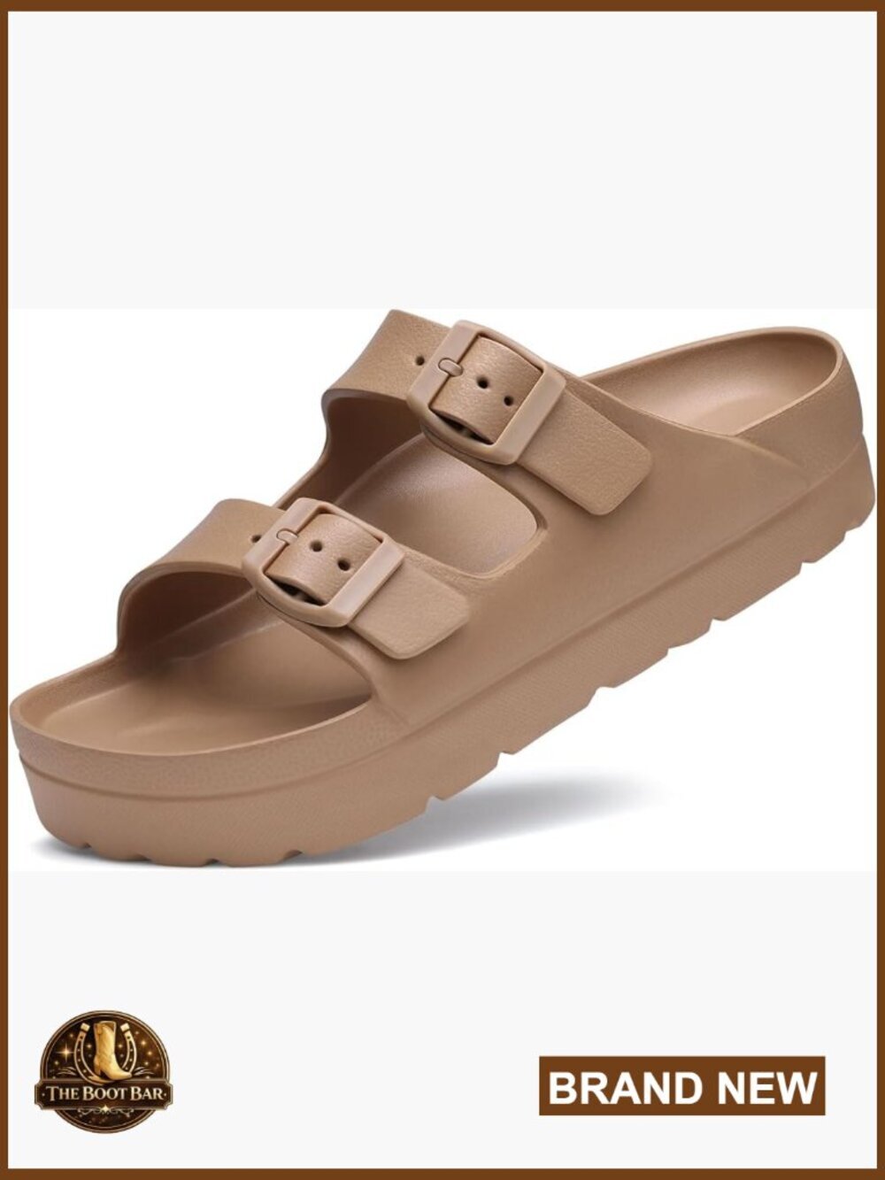 Platform Sandals with Arch Support Chunky Lightweight Slides Adjustable